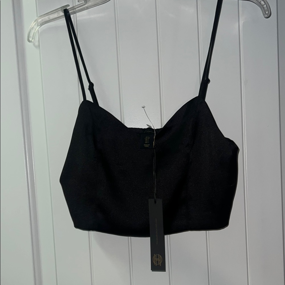 House of Harlow Black Crop Top